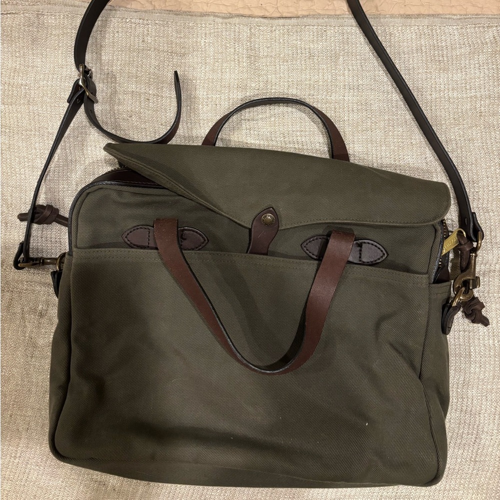 Filson Original Rugged Twill Briefcase - Otter Green NWOT